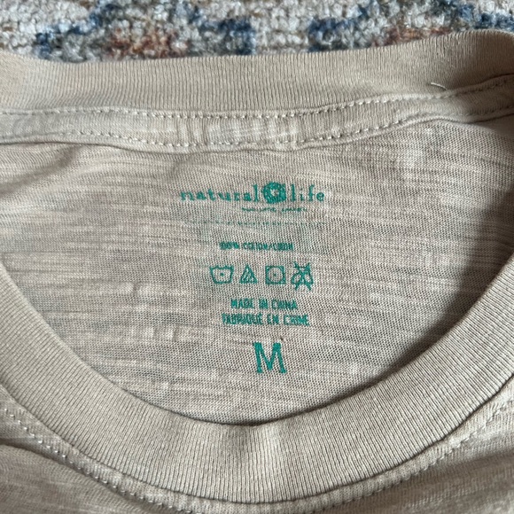 Natural Life Live Hippie Beige T-Shirt - Picture 3 of 5